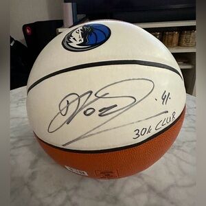 Dallas Mavericks Dirk Nowitzki #41 30K Points Signed Basketball-no COA,posh auth